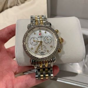 Michele Diamond Two-Tone CSX36 Watch - 0.62ctw